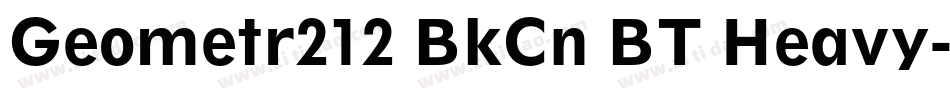 Geometr212 BkCn BT Heavy字体转换